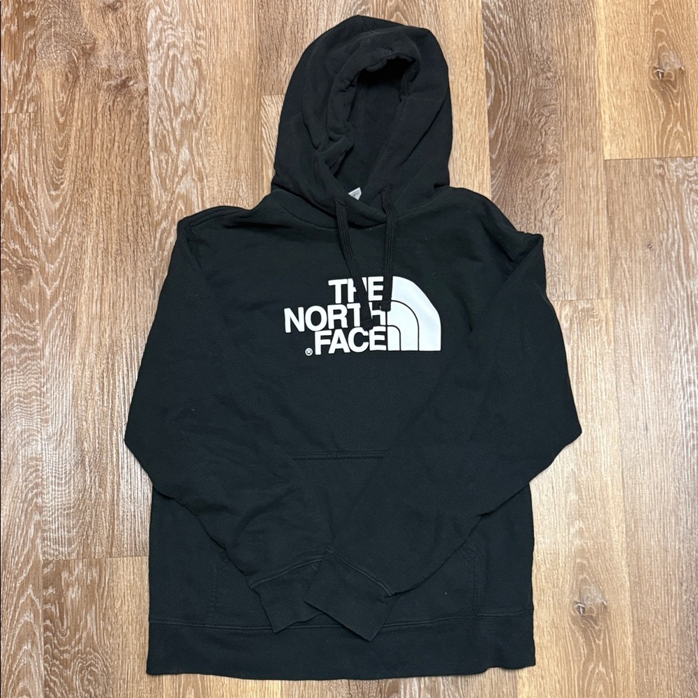 The North Face Black Hoodie with White Logo